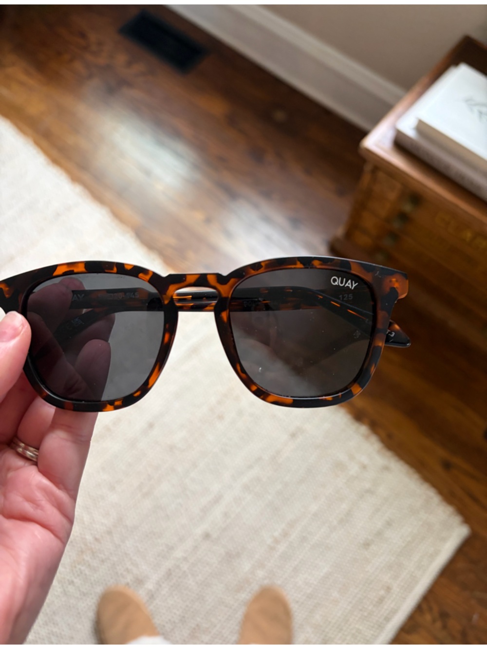 Quay Australia Tortoiseshell Frame Sunglasses with Dark Lenses